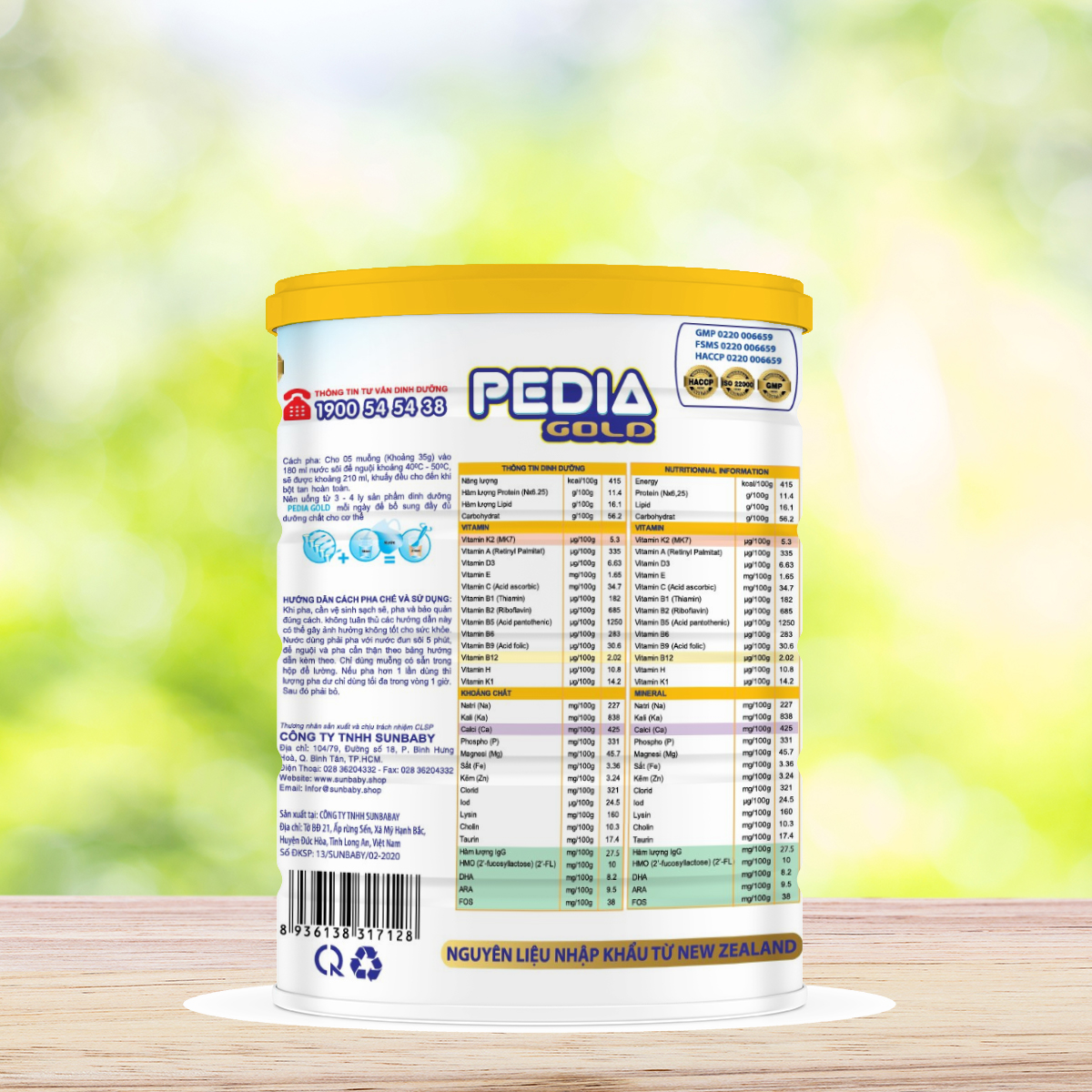 Sữa Bột PEDIA GOLD Dành Cho Trẻ Biếng Ăn Và Duy Trì Đà Tăng Cân _Nutri plus_NPG45