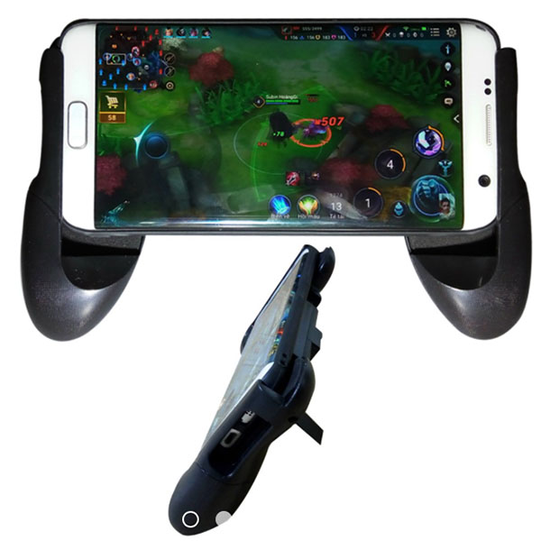 Tay Cầm Chơi Game Gamepad Hỗ Trợ Chơi Game Trên Điện Thoại Có Giá Đỡ (Trắng) - Hàng Nhập Khẩu