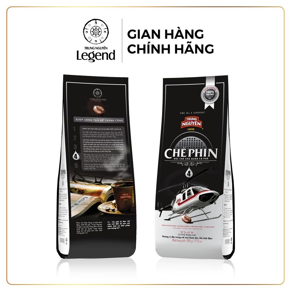 Cà phê Rang Xay Chế Phin 4 - Trung Nguyên Legend - 500gr - Arabica, Robusta, Catimor, Excelsa