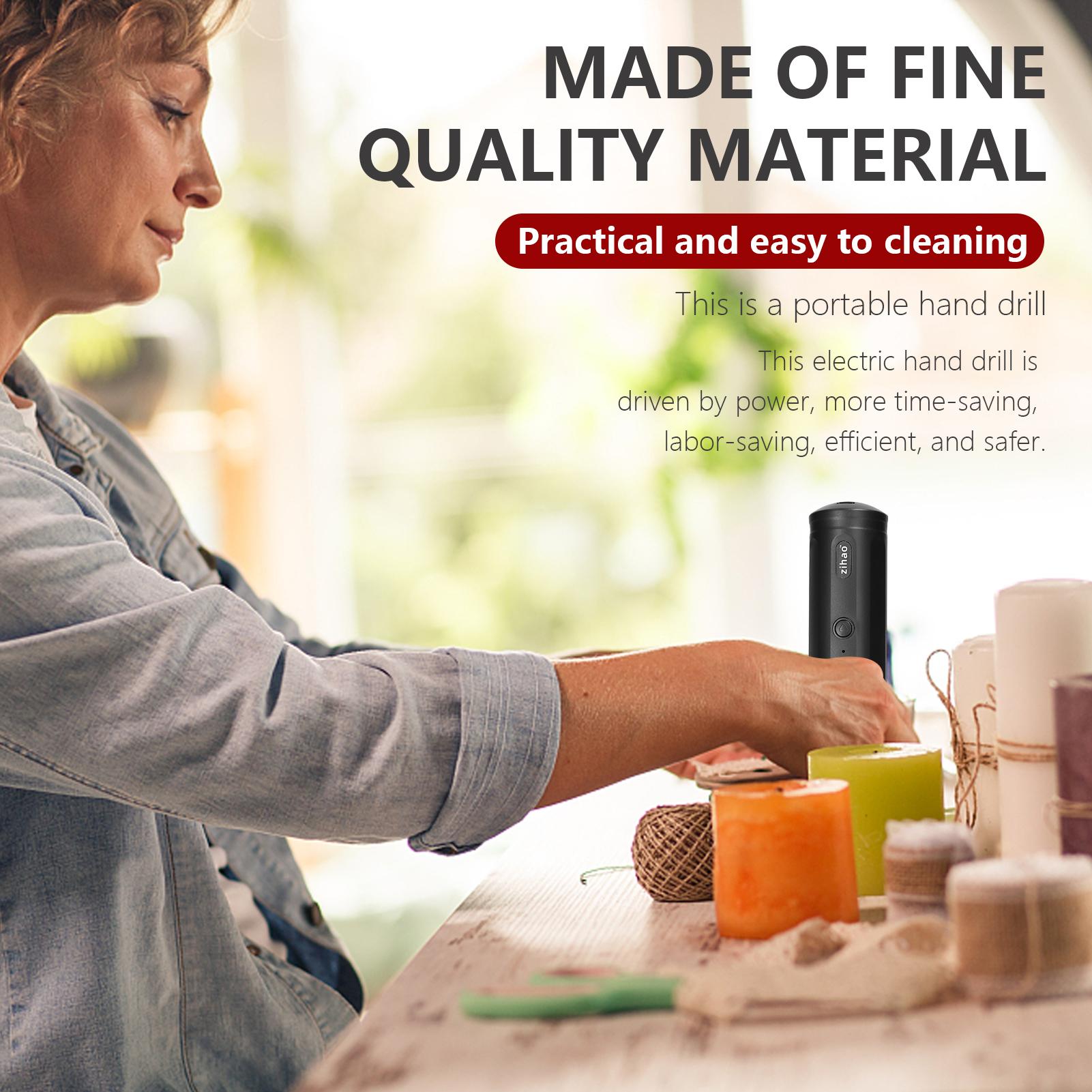 Rechargeable Handheld Electric Drill Cordless Screwdriver Set Mini Multi-functional Household Brushless Electric Drill Electric Resin Mixer