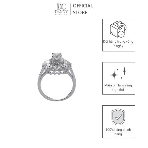 Nhẫn Nữ Danny Jewelry Bạc 925 Xi Nước Bạch Kim Đính Đá CZ KI4GZ016