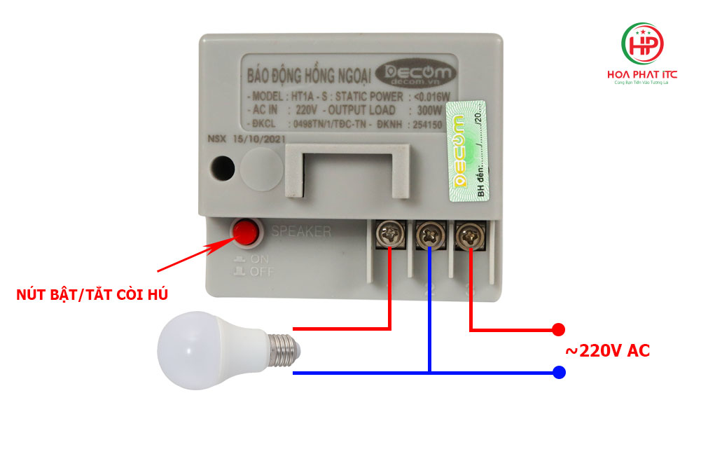 Báo động hồng ngoại 3 nút chỉnh HT1A-S