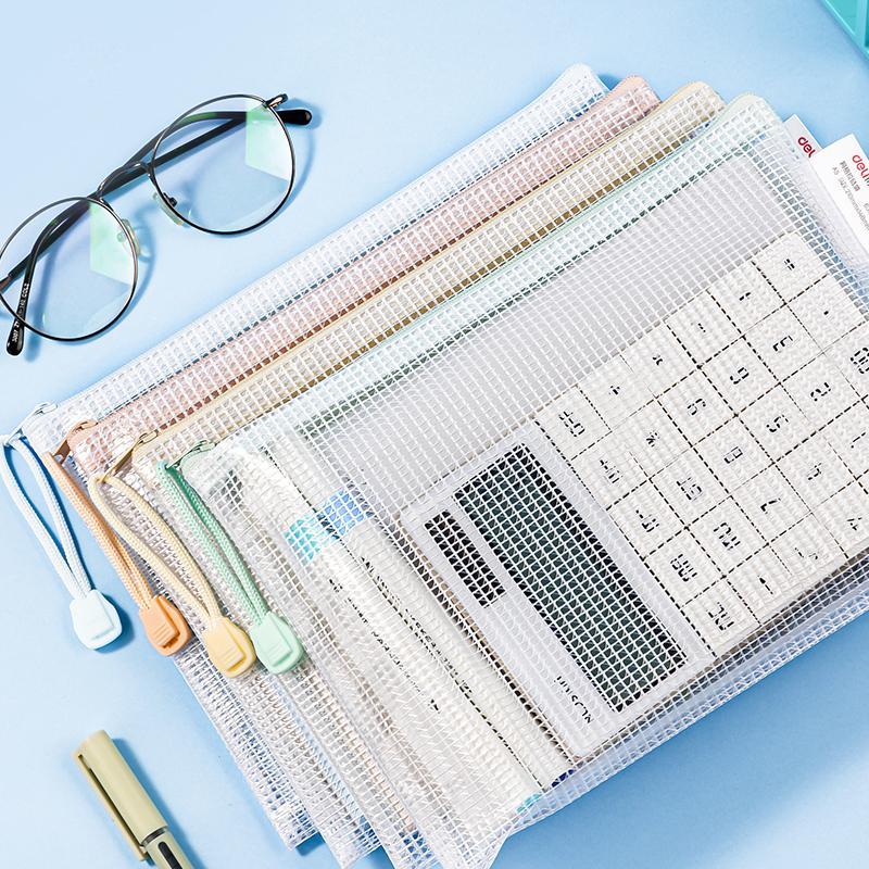 Túi Lưới Đựng Đồ Trong Suốt - Deli 63480A-KM-01 (Mẫu Màu Giao Ngẫu Nhiên)