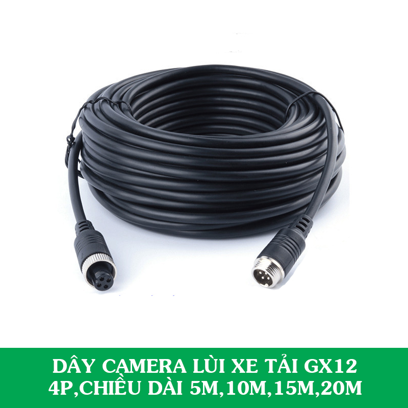 Dây Camera Lùi Xe Tải Jack GX12 4 Chân