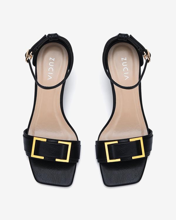 Giày Sandal cao gót nữ Zucia đế xuồng cao 7cm tôn dáng thiết kế mũi vuông quai mảnh thanh lịch - SHL84
