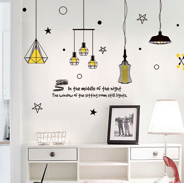 Decal Dán Tường Đèn Treo 4 DKN066