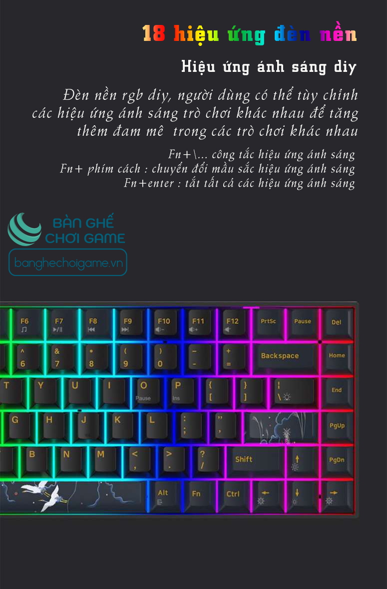 Bàn phím cơ không dây Newmen GM840 Pro Hạc Trăng Mây (Hạc Vũ Ánh Trăng)/ Gateron G-Pro/ Hot Swap - Hàng chính hãng