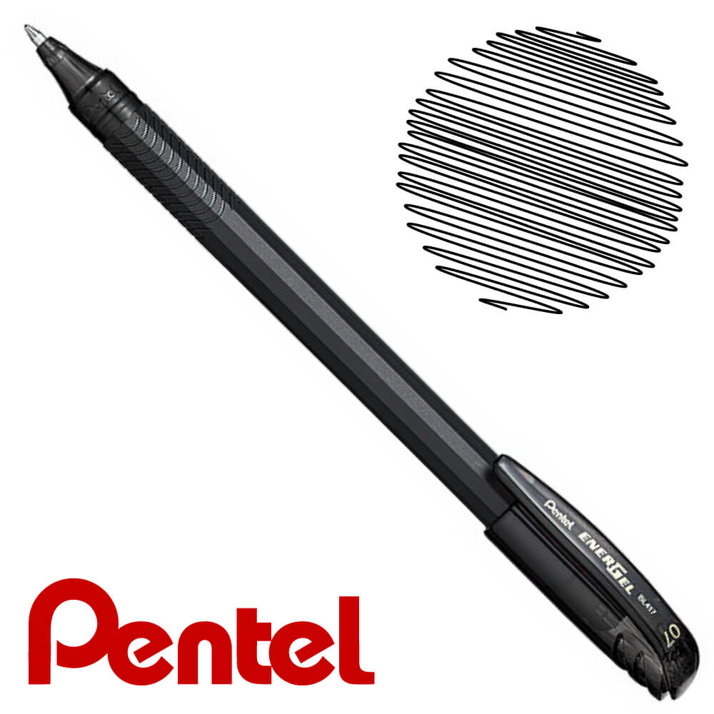 Bút gel Pentel Energel BL417 - 0.7 mm - Màu đen (Black)