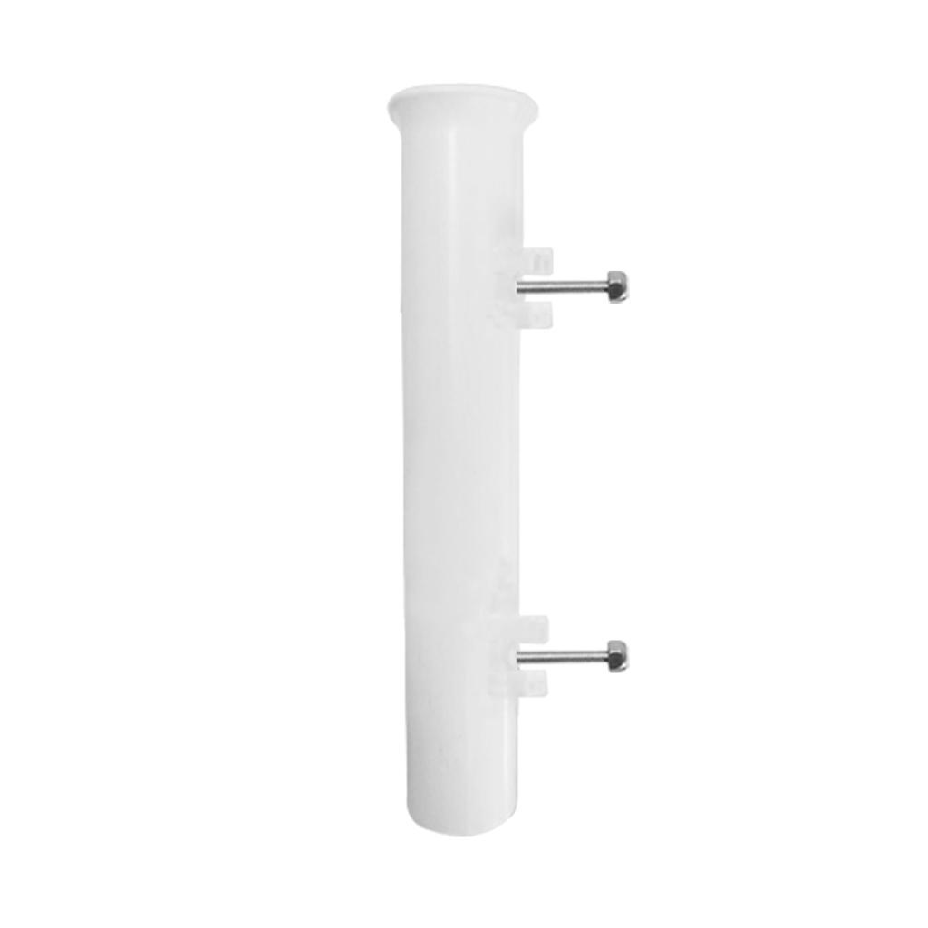 4 Pieces White Color Slotted Rod Holder Fishing Pole Rack Socket for Marine Fishing Box Kayak Boat Yacht