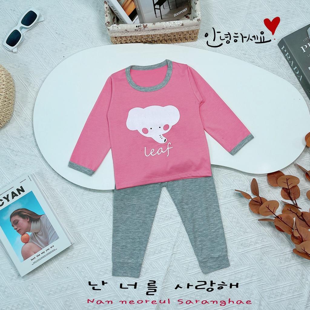 Bộ đồ cotton dài cho bé gái từ 8-18kg