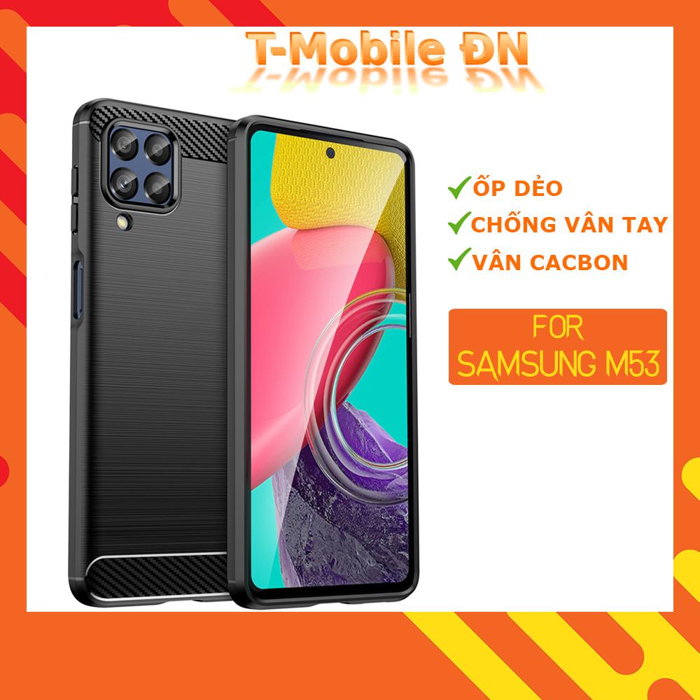 Ốp lưng dành cho Samsung M53 ốp silicone mềm Carbone phay xước chống sốc chống vân tay