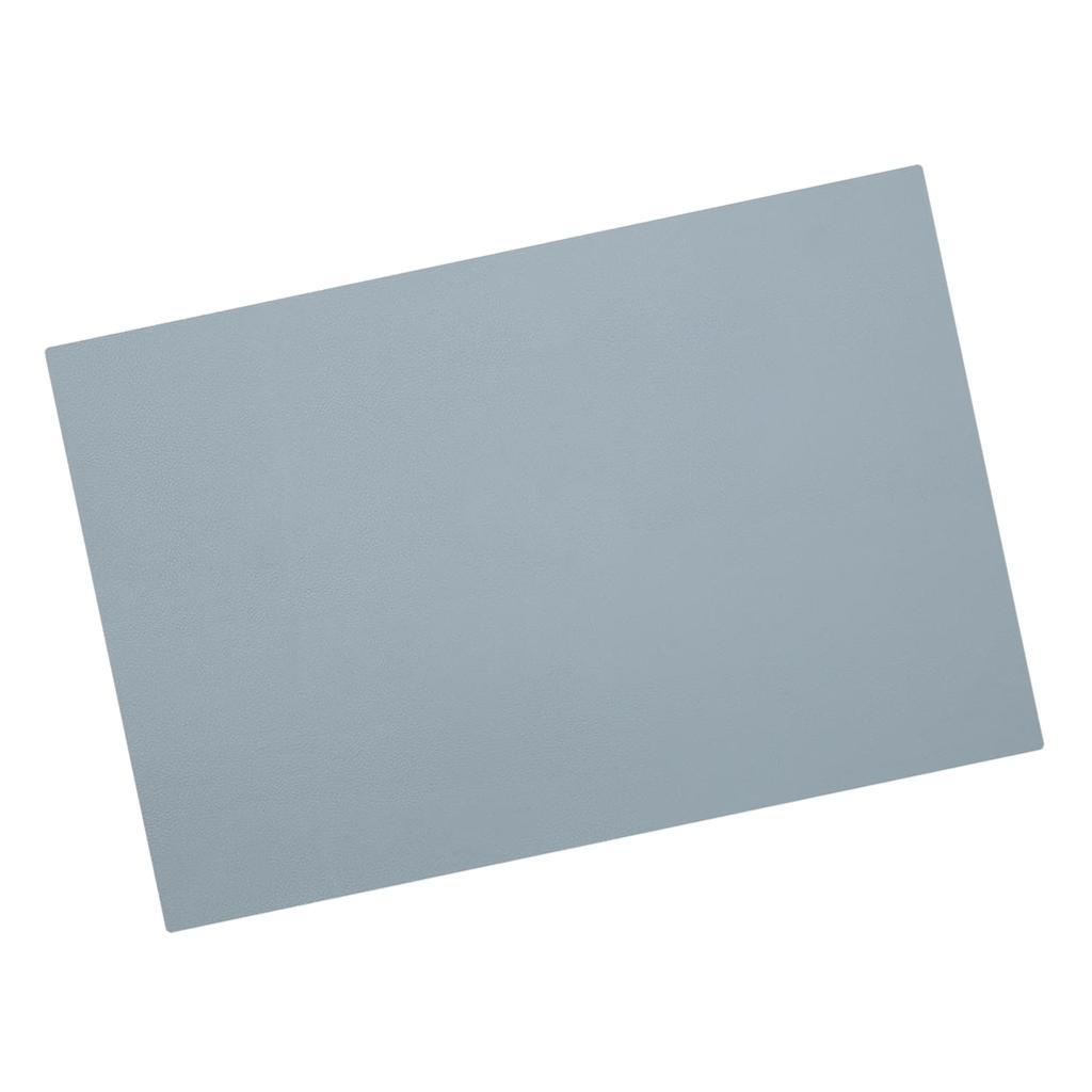 Rectangle Leather Cup Mat Coasters Non-Slip Mug Place Mats Drinks Pad Blue