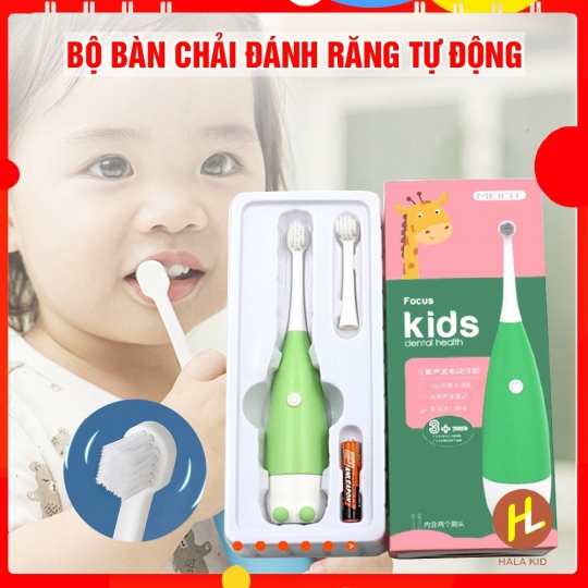 BỘ BÀN CHẢI ĐÁNH RĂNG TỰ ĐỘNG CHO BÉ - KIDS MEICH