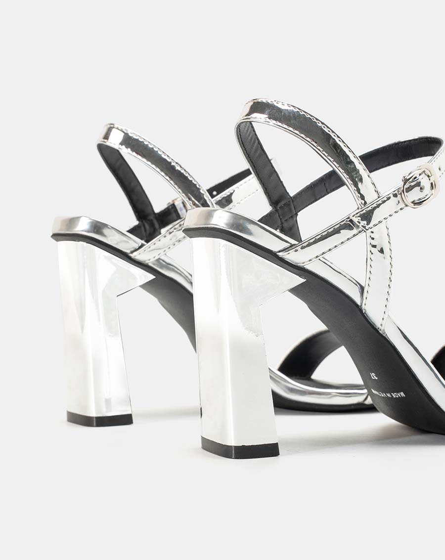 Giày Sandal Nữ 11cm Thời Trang JUNO Kim Tuyến Gót Thô SD11012