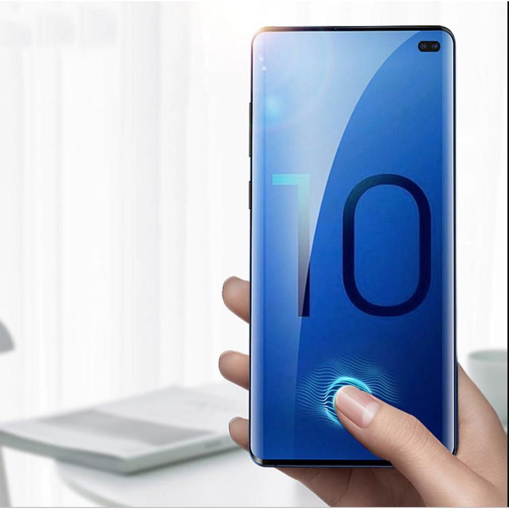 Kính cường lực S10, S10+ cảm biến vân tay full keo nước công nghệ UV chính hãng LITO đảm bảo dùng được cảm biến siêu âm