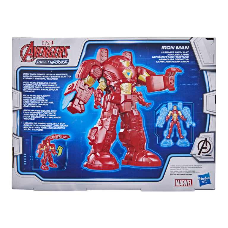 Đồ Chơi AVENGERS Mô Hình Iron Man Dòng Mech Strike Tối Thượng Giáp 8 Inch F1668