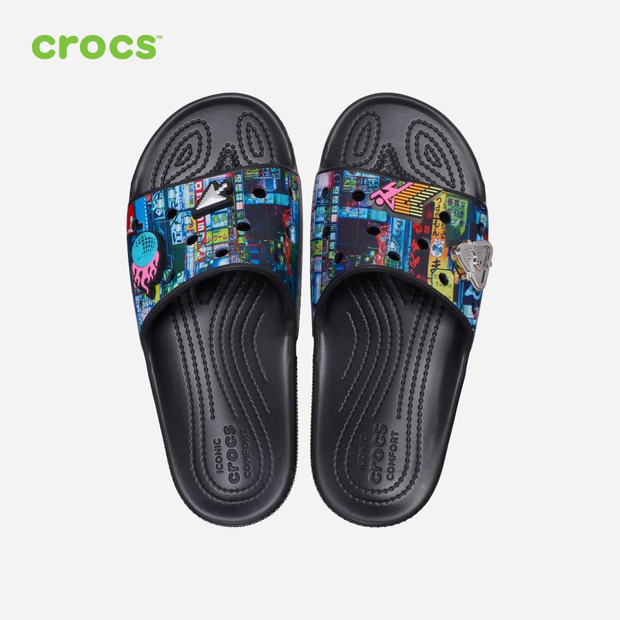 Dép quai ngang unisex Crocs FW Classic Slide U Cyber Nights Multi - 207569-90H