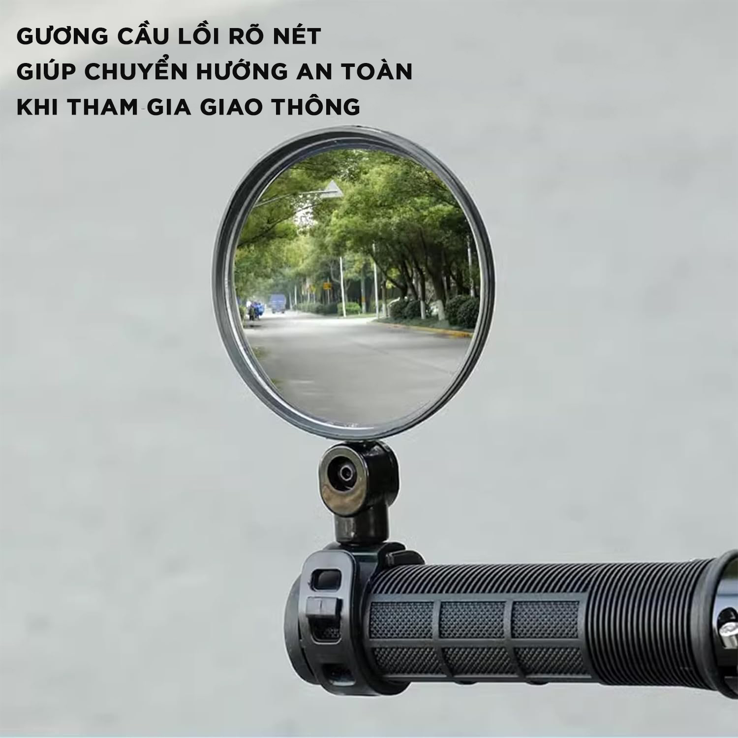 Gương Chiếu Hậu Kính Xe Đạp Tháo Rời Tiện Lợi Mặt Kính 8 Cm Tầm Nhìn Rộng Cleacco