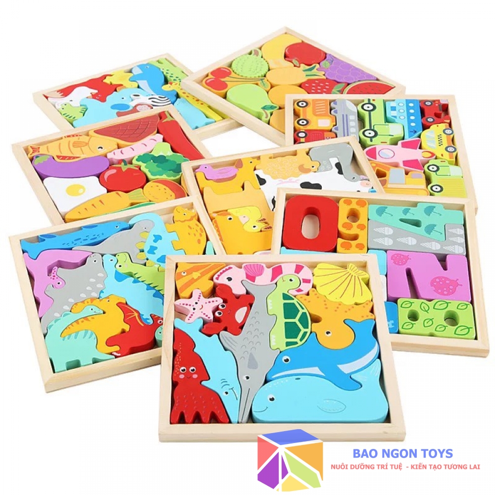 ĐỒ CHƠI XẾP HÌNH THÔNG MINH NHIỀU CHỦ ĐỀ GIÚP BÉ PHÁT TRIỂN TRÍ TUỆ, ĐỒ CHƠI PUZZLE CHO BÉ - DG74