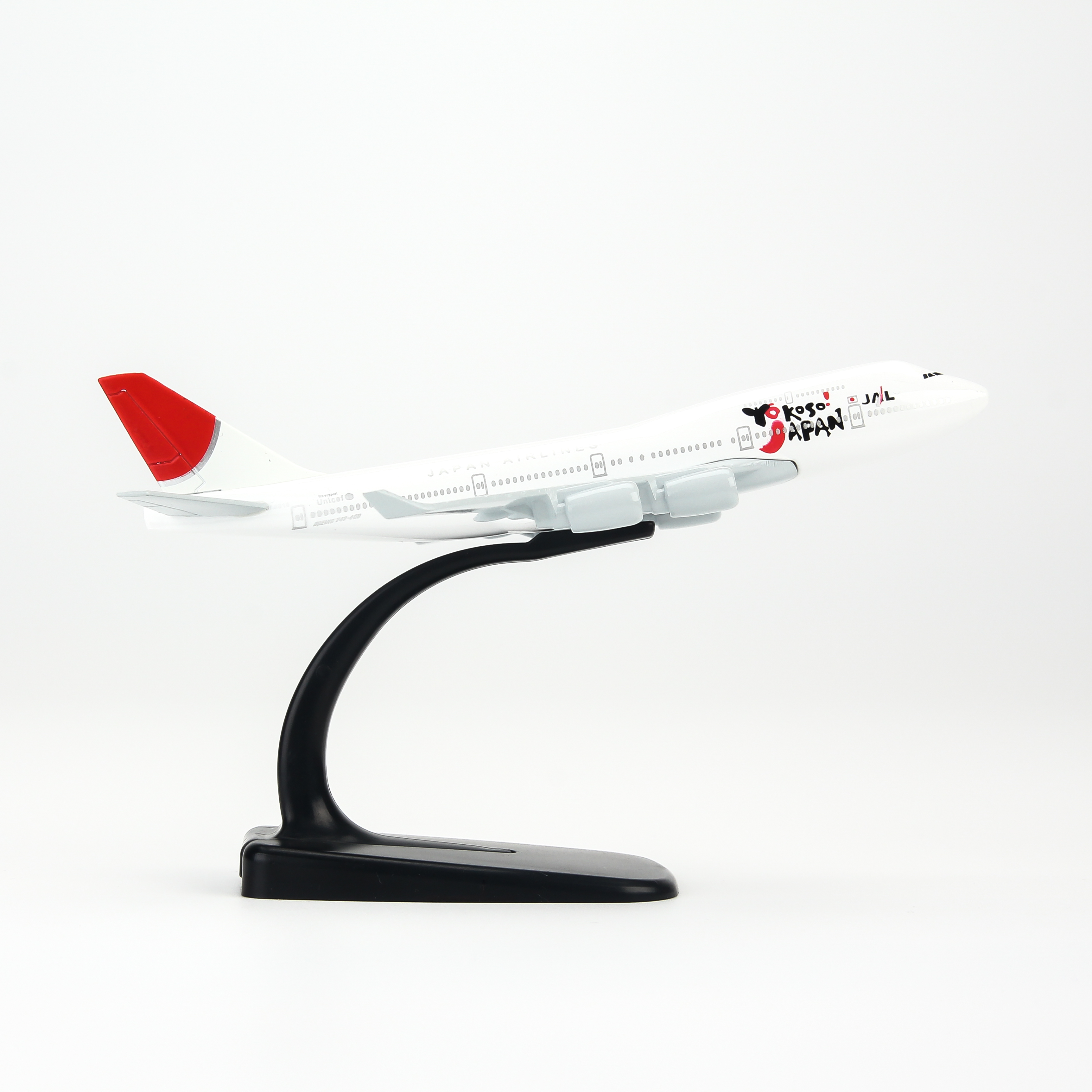 Mô Hình Máy Bay Trưng Bày Boeing 747 Japan Airlines Everfly (Trắng)