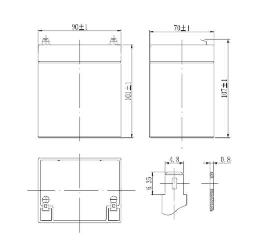 Ắc quy Vision CP1250 12V 5Ah -