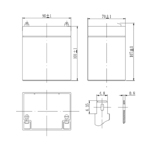 Ắc quy Vision CP1250 12V 5Ah - (PDC-TECH)