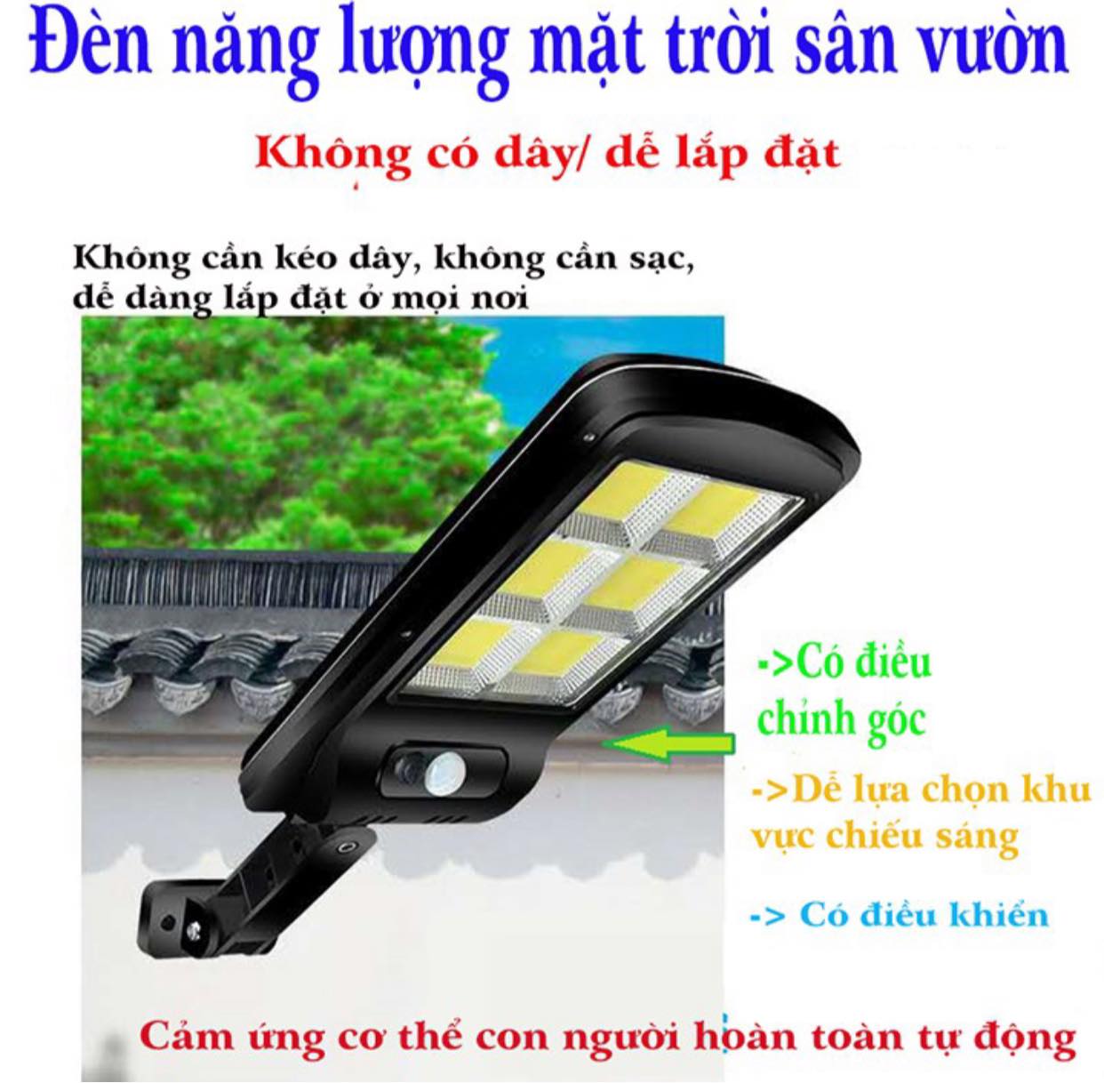 Bộ đèn led đường năng lượng mặt trời tích hợp ngoài trời cảm ứng năng lượng mặt trời Solar Light