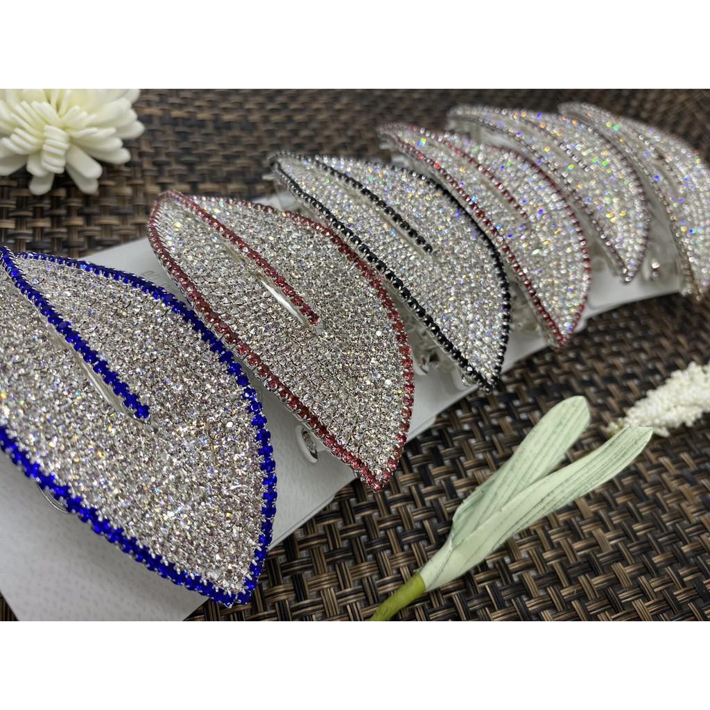 Kẹp Tóc Hinh Chiếc Lá Đính Đá Sang Trọng