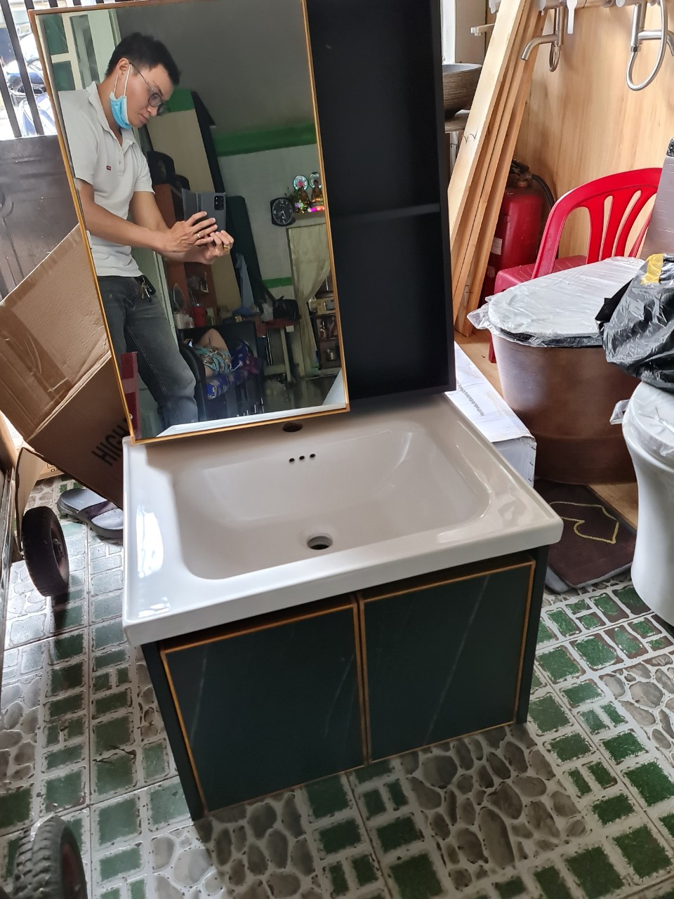 Tủ lavabo nhôm chống ẩm cao cấp