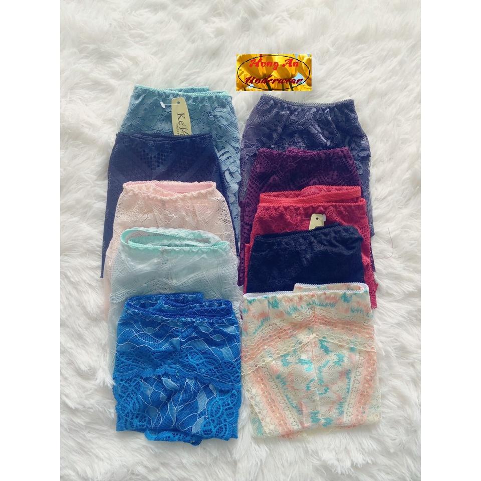 SET 5 Quần lót ren phối ngang, COMBO 5 quần lót ren kiểu thoáng mát