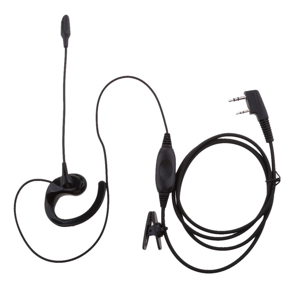 Earpiece Headset PTT Mic 2 PIN for Kenwood PUXING Baofeng Walkie Talkie