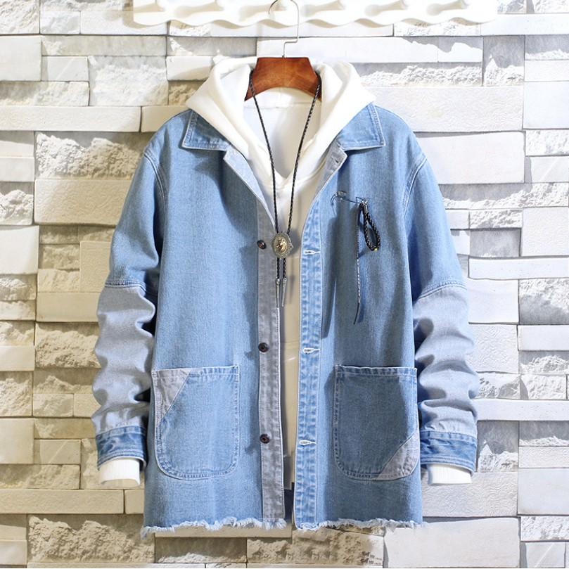 Áo khoác jeans nam form rộng AKJN016, hàng nhập Quảng Châu