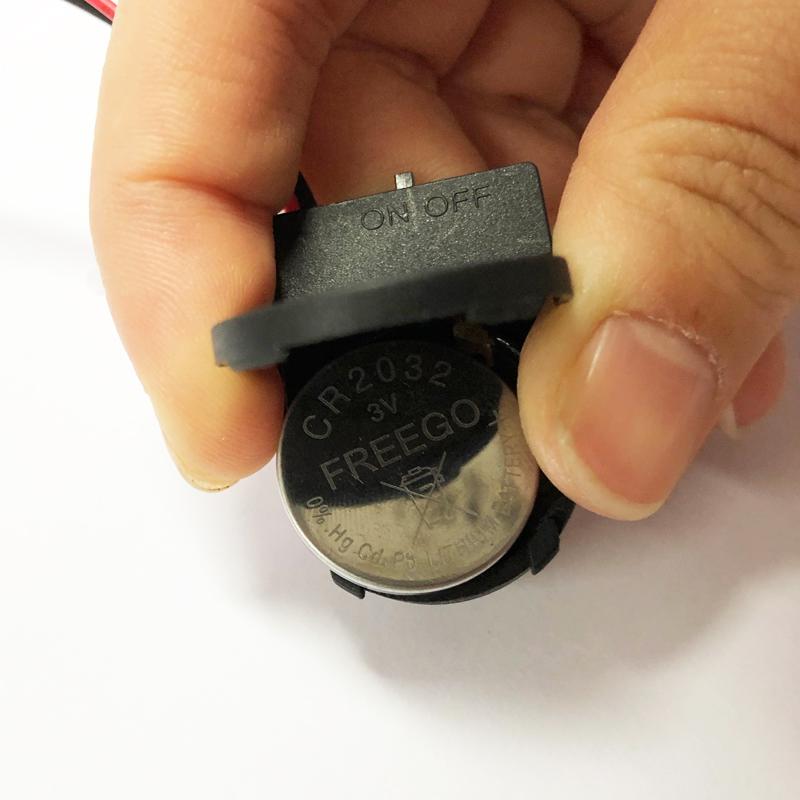 2/5 CHIẾC CR2032 Nút Đồng Xu Ổ Cắm Pin Hộp Đựng Hộp Lưu Trữ Pin Tự Làm Chất Lượng Cao Với Công Tắc BẬT-TẮT Hộp Pin 3V Màu sắc: 5 CHIẾC Màu Trắng