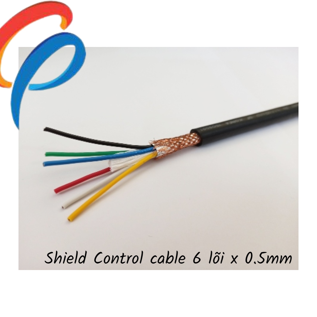Cáp điều khiển 6 lõi x 0.5mm có lưới chống nhiễu điện áp 500 volt vỏ bọc pvc