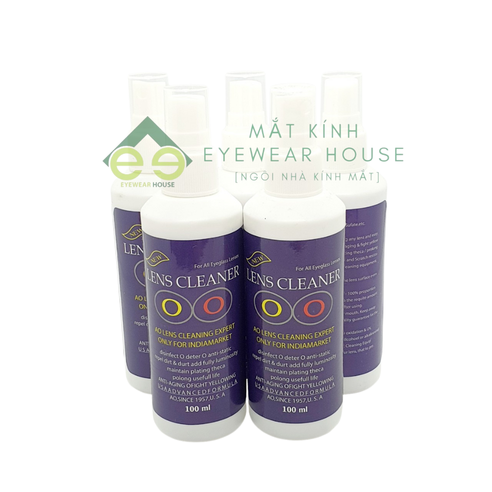 Nước lau rửa kính dạng xịt chuyên dụng cho kính cận/viễn/loạn