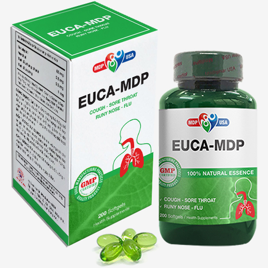 Thực phẩm chức năng Euca - MDP - Softgels - Giảm ho bổ phế, hỗ trợ điều trị cảm cúm, sổ mũi