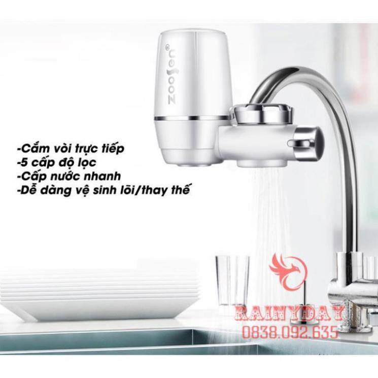 Bộ đầu máy lọc nước mini trực tiếp gắn tại vòi than hoạt tính lọc cặn bẩn siêu sạch 7 lớp lõi