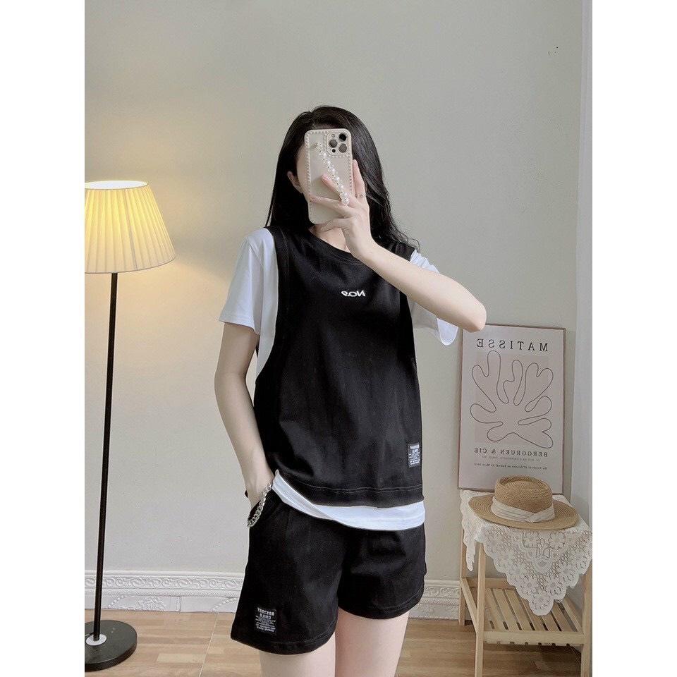 Set Bộ Shorts Thể Thao Form Rộng Bộ Đồ Nữ Mùa Hè phong cách Hàn Quốc Free Size