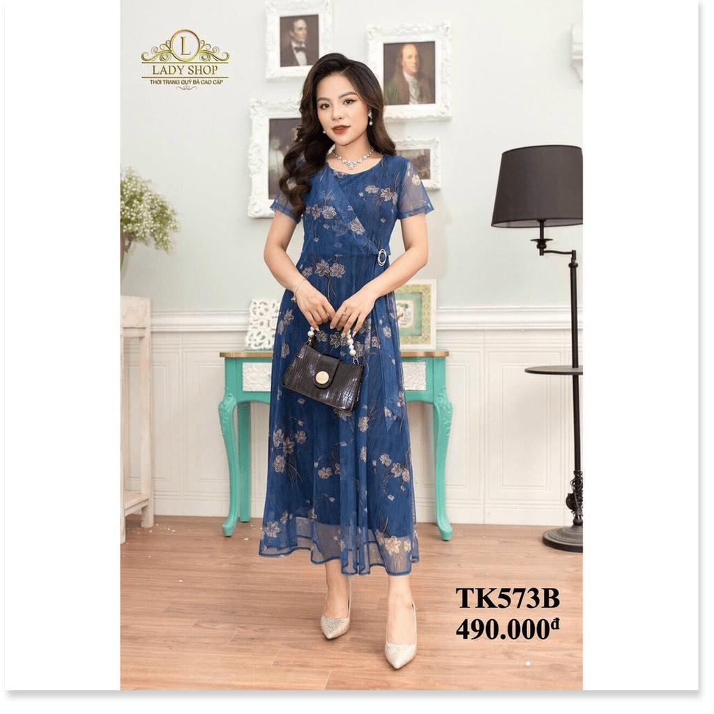 Đầm voan hoa dự tiệc cực xinh siêu sang