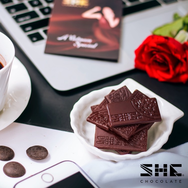 Socola đen nguyên chất cao cấp 75% cacao đắng vừa ít ngọt SHE Chocolate