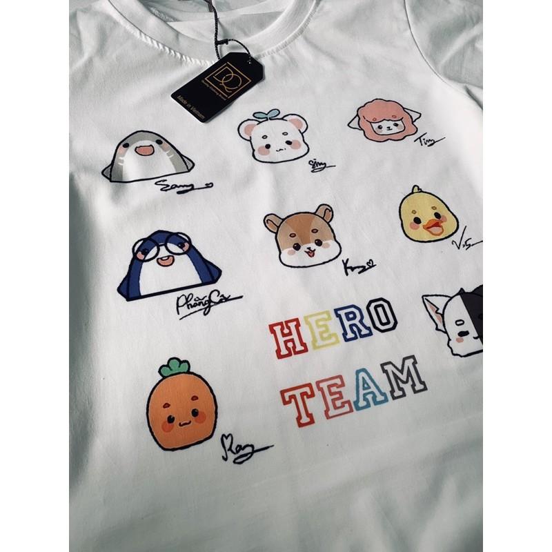Áo thun linh vật Hero Team 4 màu | Áo Hero Team linh vật mẫu mới MC20