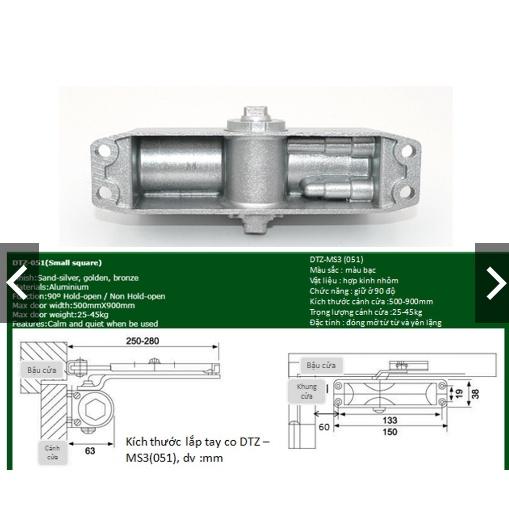 Tay co thủy lực - điểm dừng 90 độ -MS3