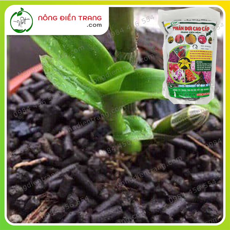 Phân Dơi Viên Nén Cao Cấp Đã Qua Xử Lí - Túi 1kg - 100% Organic VTNN Nông Điền Trang