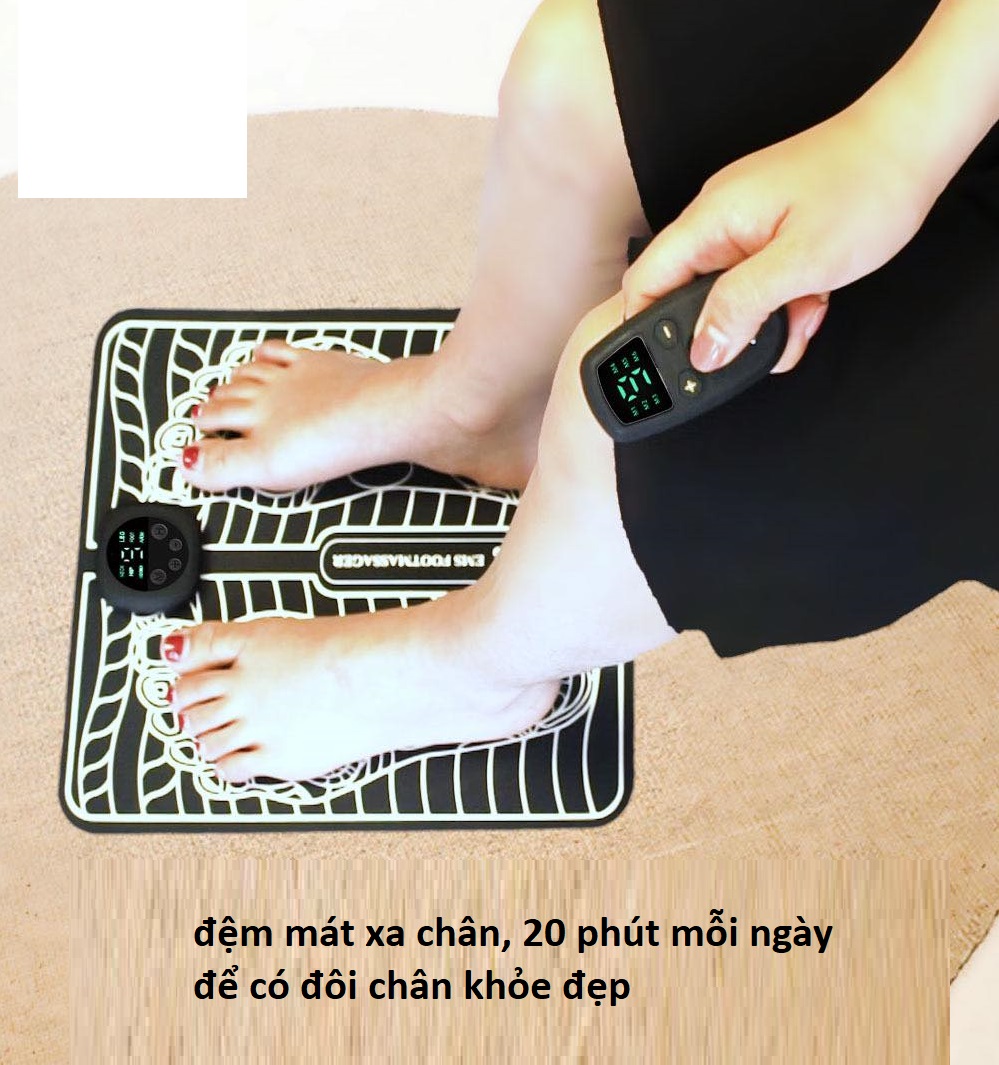 Thảm chân EMS Xung Châm Cứu Massage USB Sạc Máy Trị Liệu Chân, chân khỏe đẹp