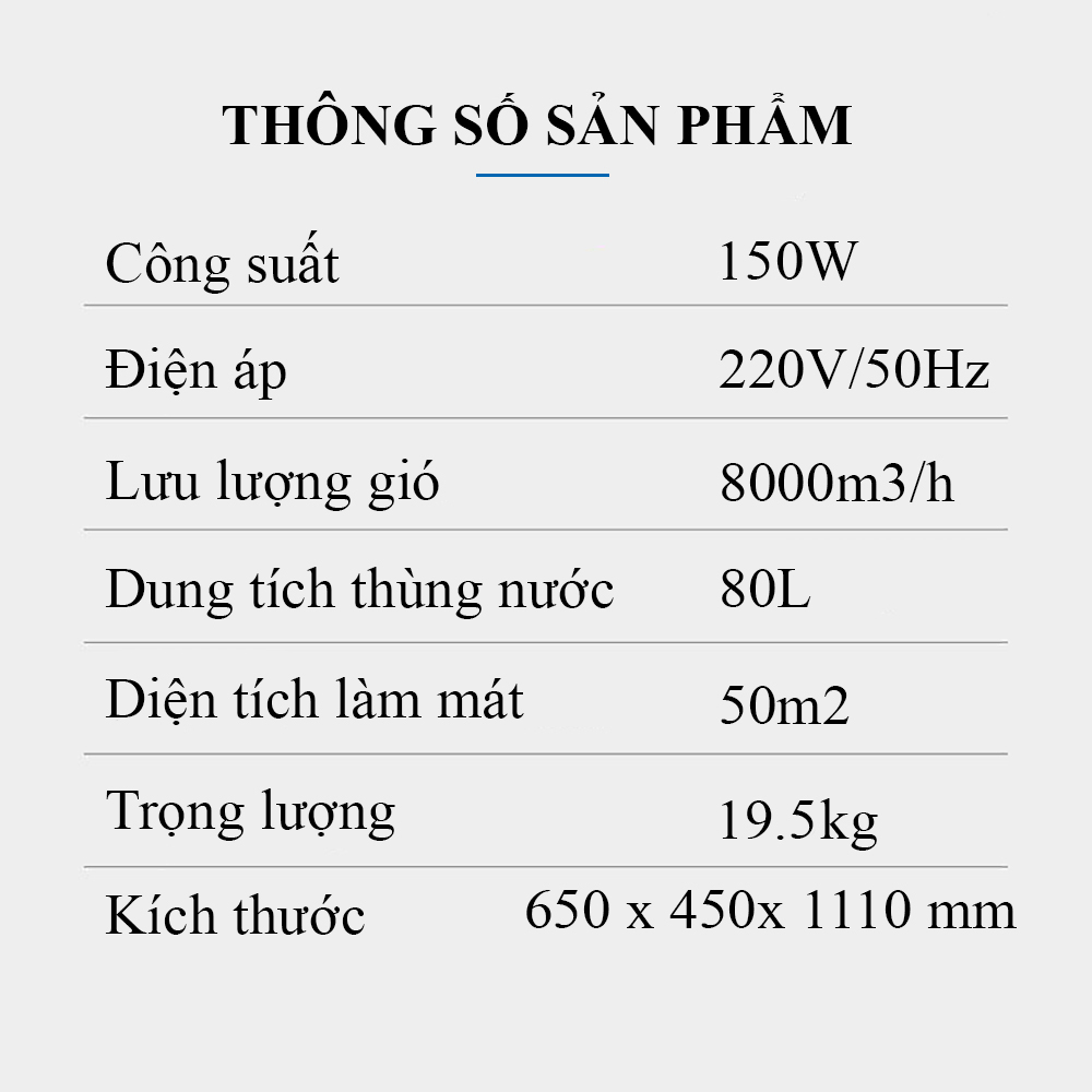 Quạt Điều Hòa HA-880R Dung Tích 80L Máy Làm Mát Không Khí, Quạt Điều Hòa Hơi Nước Tinh Tế, Sang Trọng, Tiết Kiệm Chi Phí Cho Gia Đình