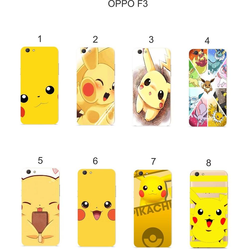 Ốp lưng cho Oppo F3 dẻo in hình Pikachu