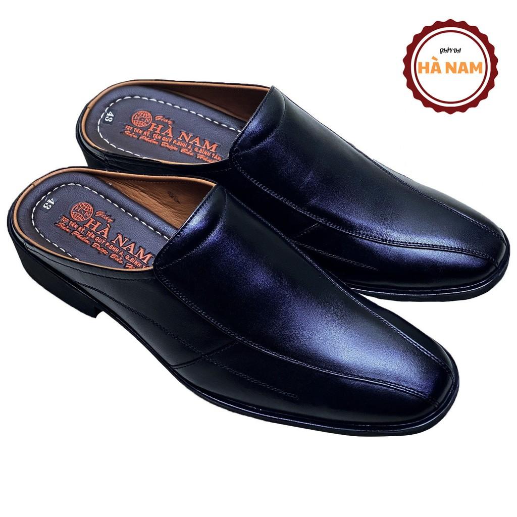 Dép Bít Mũi Nam HÀ NAM Da Bò Thật Cao Cấp GSB2039C