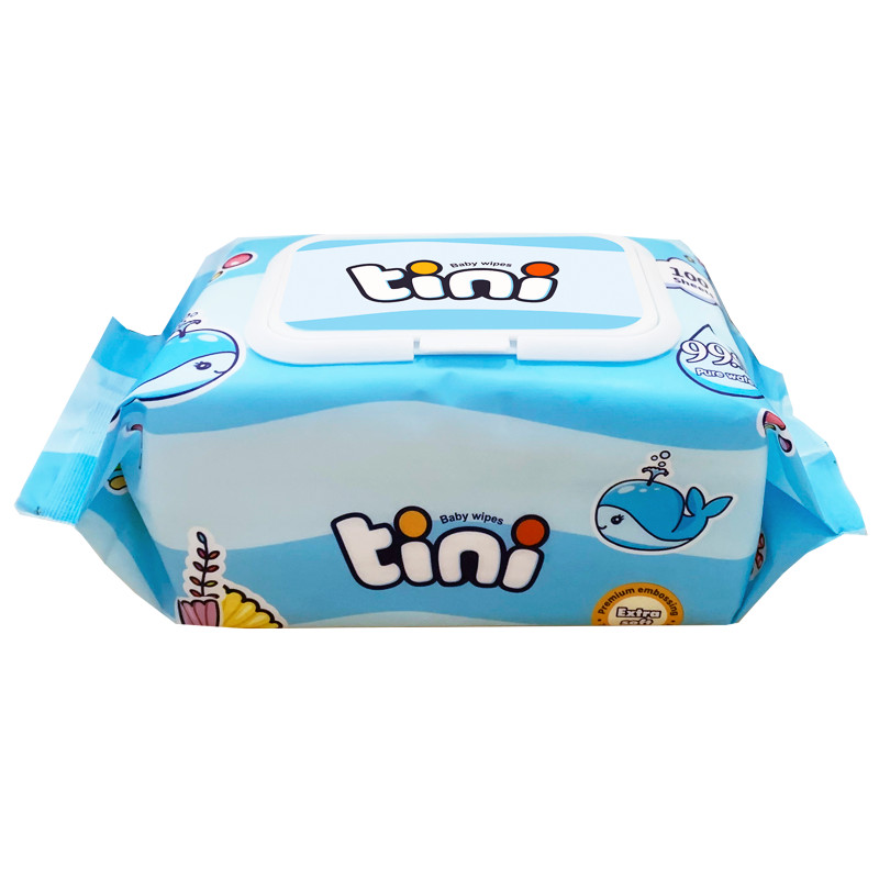 [THÙNG 12 GÓI] Khăn giấy ướt Tini 100 tờ, Khăn ướt cho bé Nano chính hãng an toàn dịu nhẹ- Nano Tissue