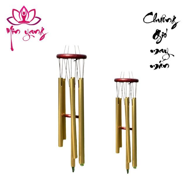 Chuông Gió 6 Thanh Chất Liệu Nhôm Mạ Đồng