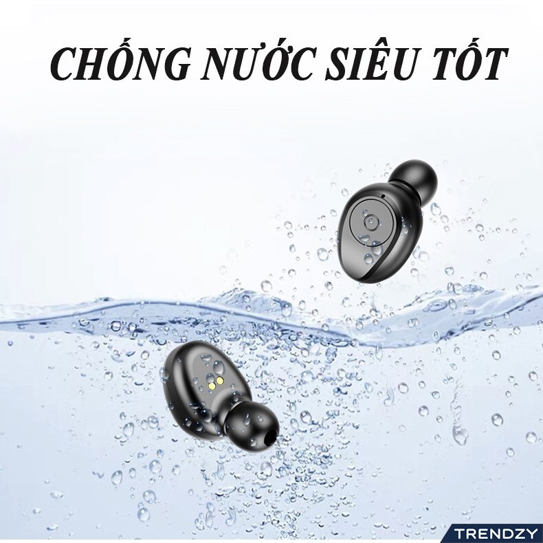 Tai Nghe Bluetooth Không Dây ADEMAX 5.0 F9 - Tai Nghe Airpods Cao Cấp - Kiểu Dáng Độc Đáo, Nhỏ Gọn - Âm Thanh Mềm Mượt, Thoải Mái, Không Làm Nhức Tai - Hàng chính hãng